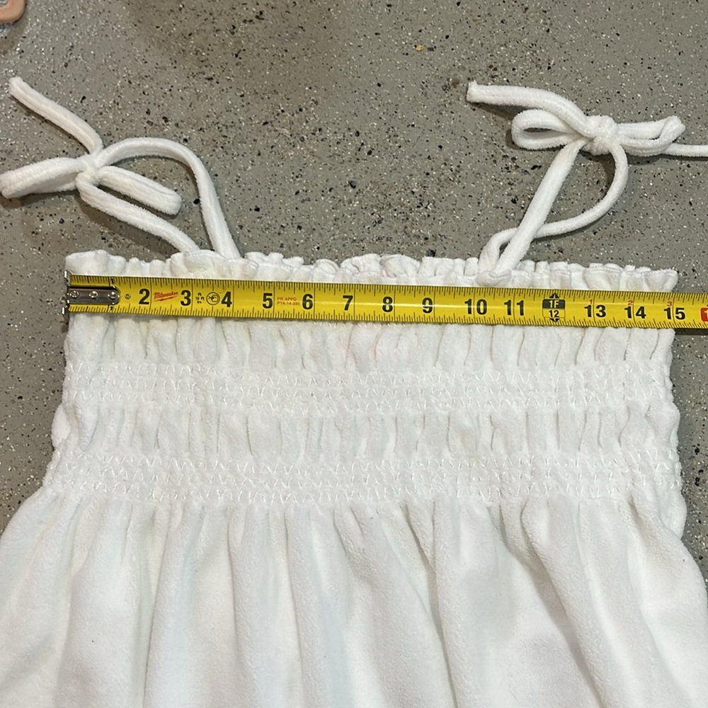 VINTAGE SECRET TREASURES FRENCH TERRYCLOTH DRESS COVERUP ARTIC WHT PLUS SIZE 2X - Picture 8 of 10